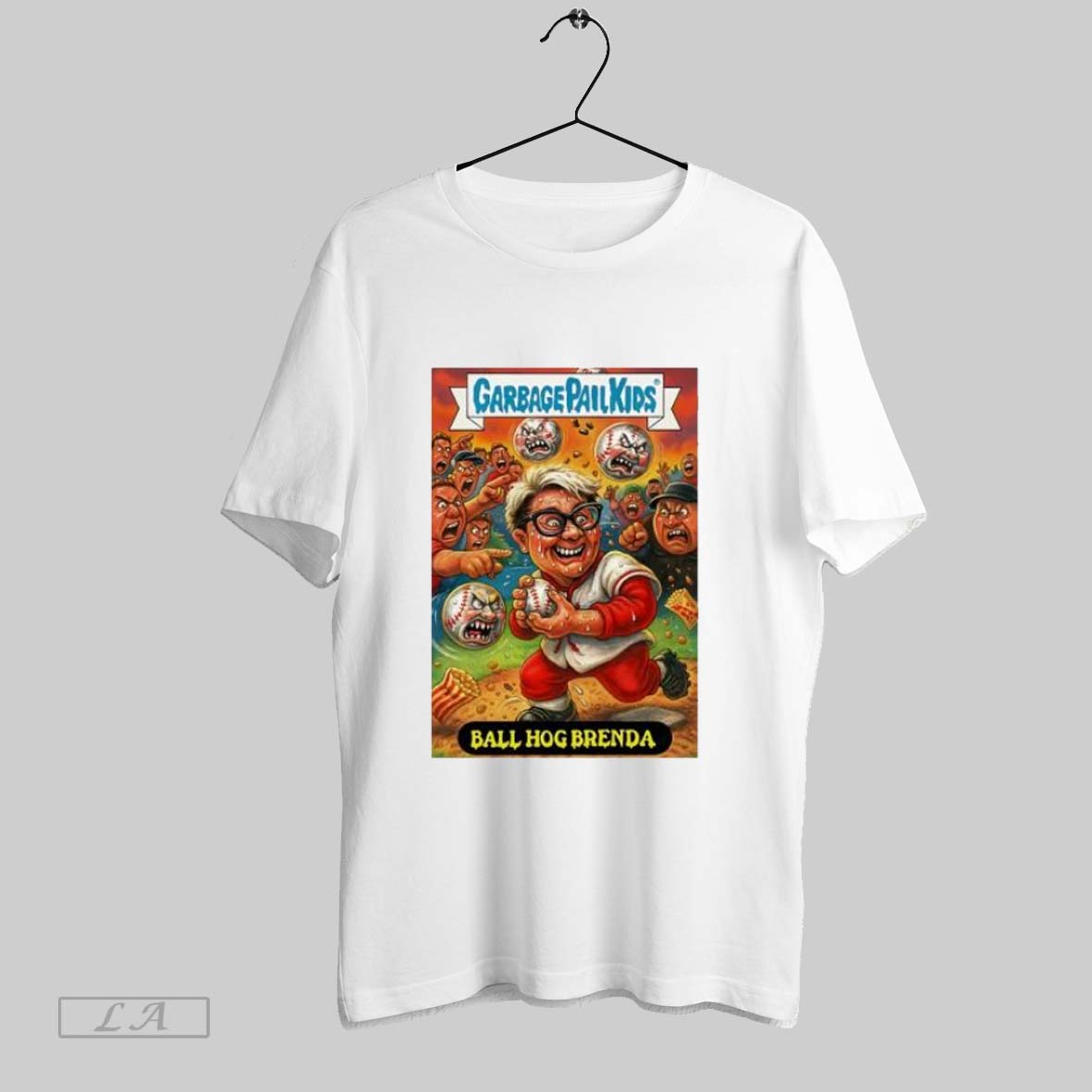 Original Garbage Pail Kids Ball Hog Brenda Baseball Player Card Shirt