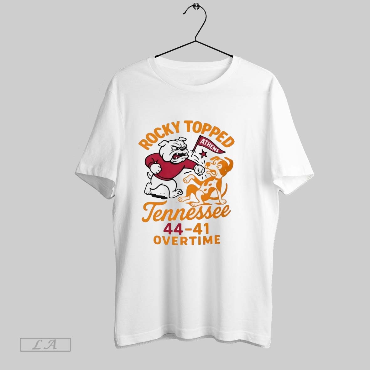 Original Georgia Bulldogs Rocky Topped Tennessee Vols 44 41 Overtime Shirt