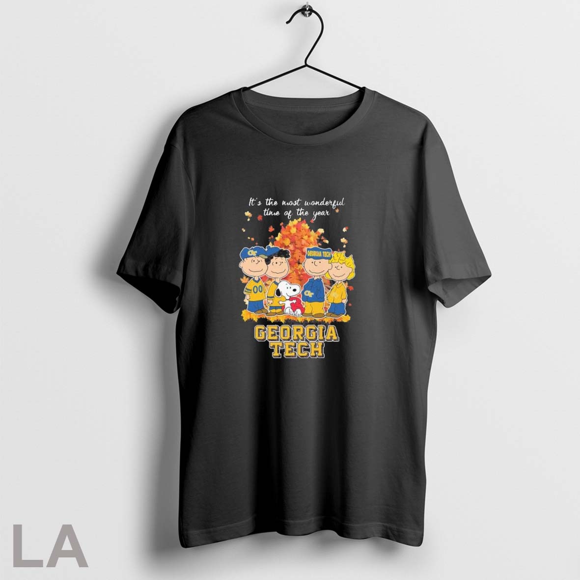 Original Georgia Tech And Peanuts Character Its The Most Wonderful Time Of The Year Shirt
