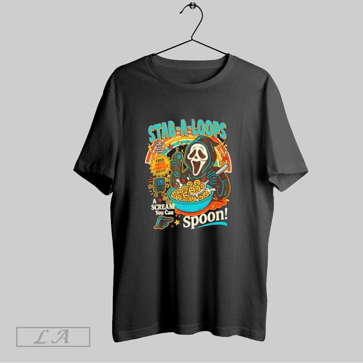 Original Ghostface Stab A Loops Free Voice Changer Inside A Scream You Can Spoon Halloween Shirt