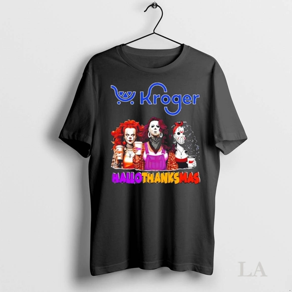 Original Girls Cosplay Halloween X Kroger Happy Hallothanksmas Shirt