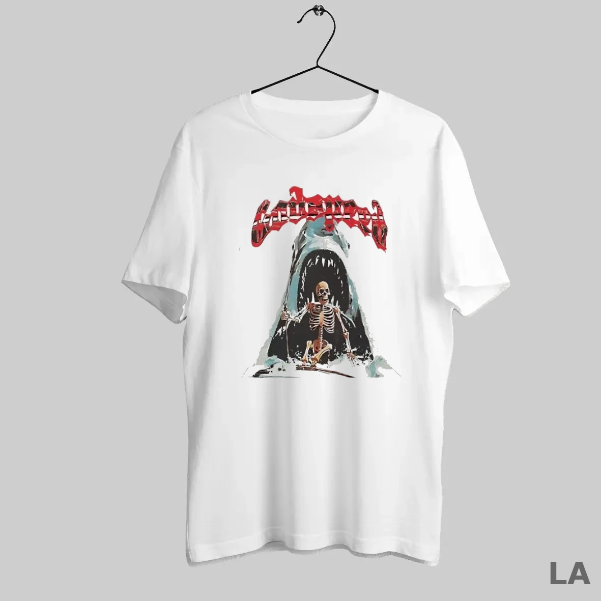 Original Godspeed Night Drive Skeleton Shark Jaw Behind Retro T Shirt