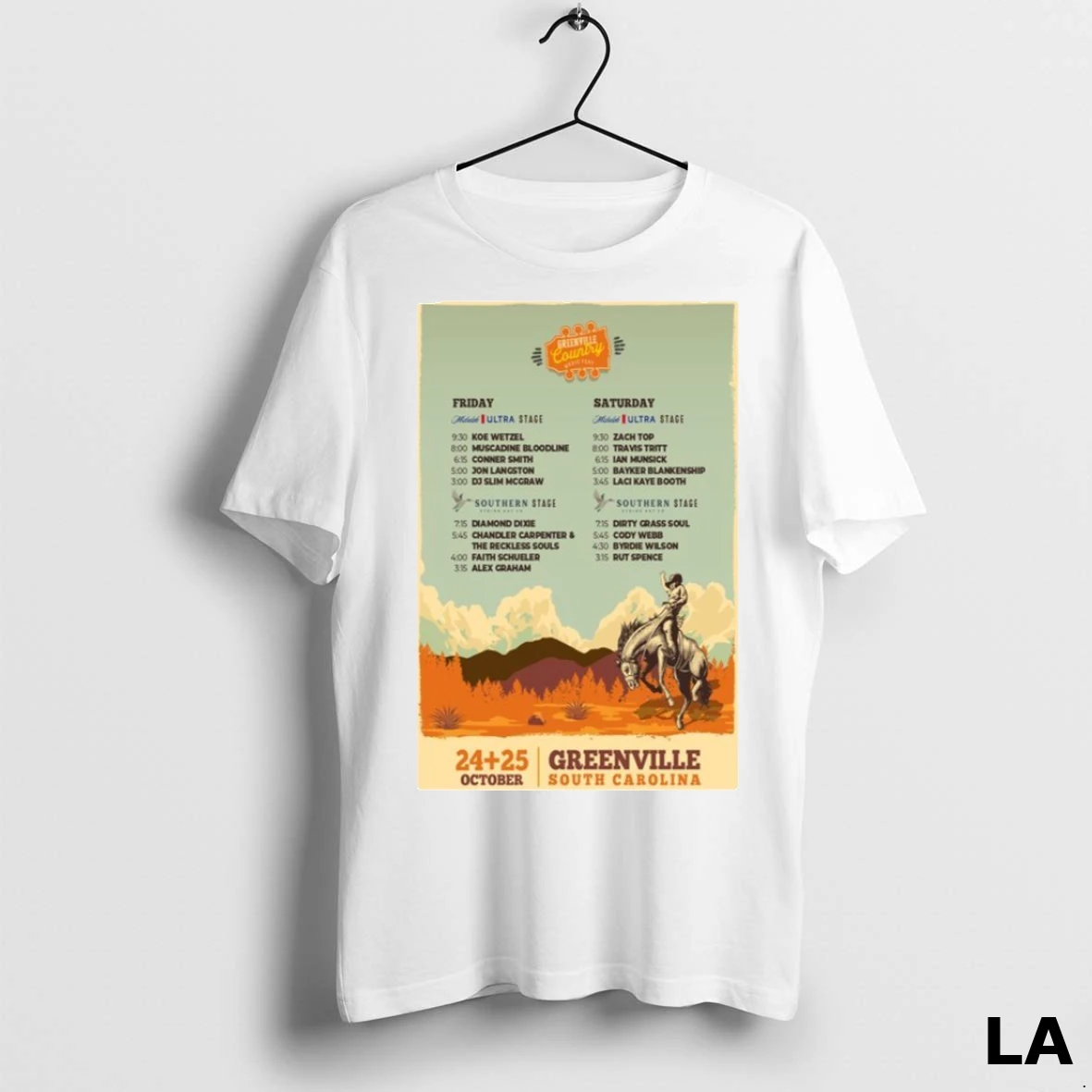 Original Greenville Country Music Fest Greenville Sc October 24 25 2025 Tour Shirt