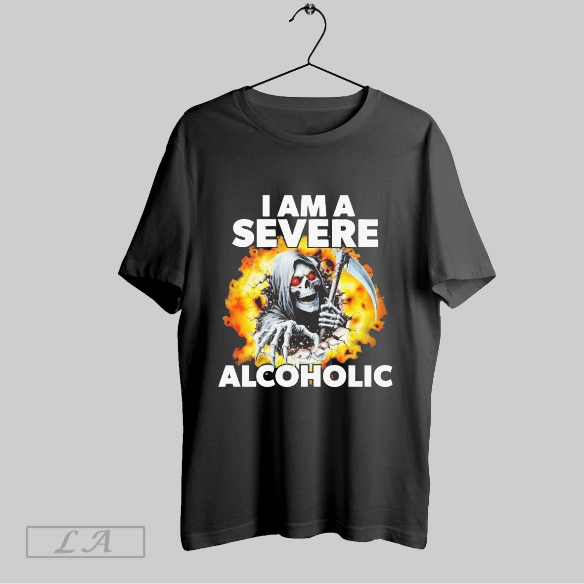 Original Grim Reaper I Am A Severe Alcoholic Shirt