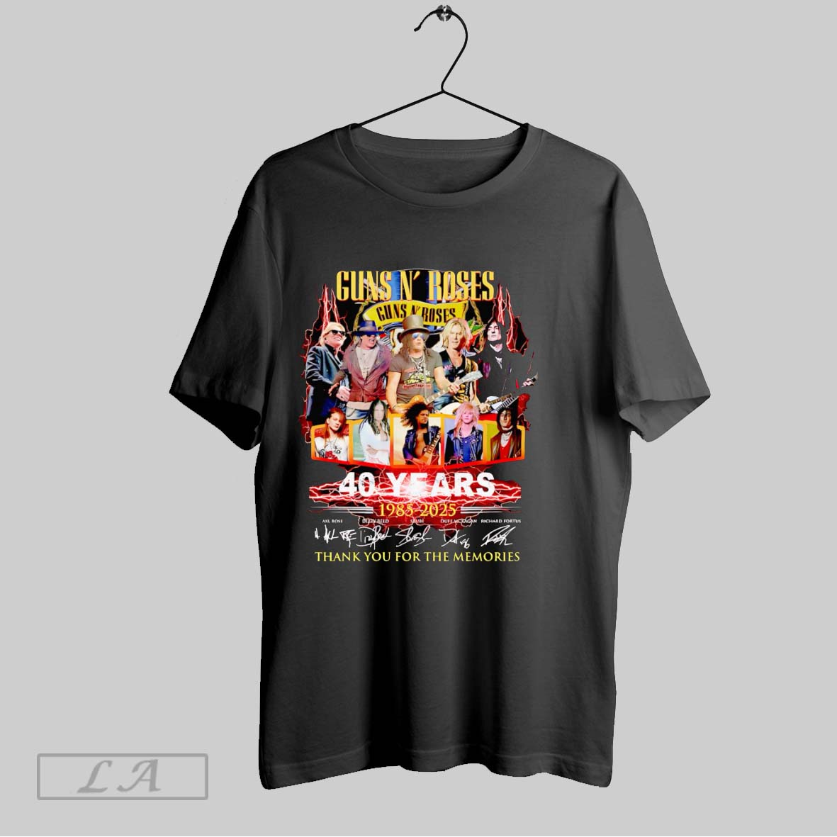 Original Guns N Roses 40 Years 1985 2025 Thank You For The Memories Shirt