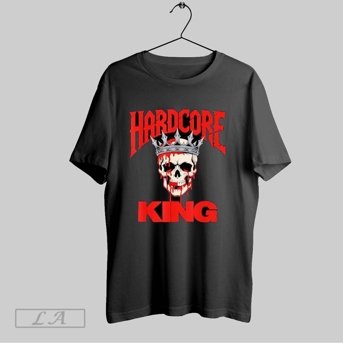 Original Hardcore King Bloody Skull With Crown Gothic Shirt