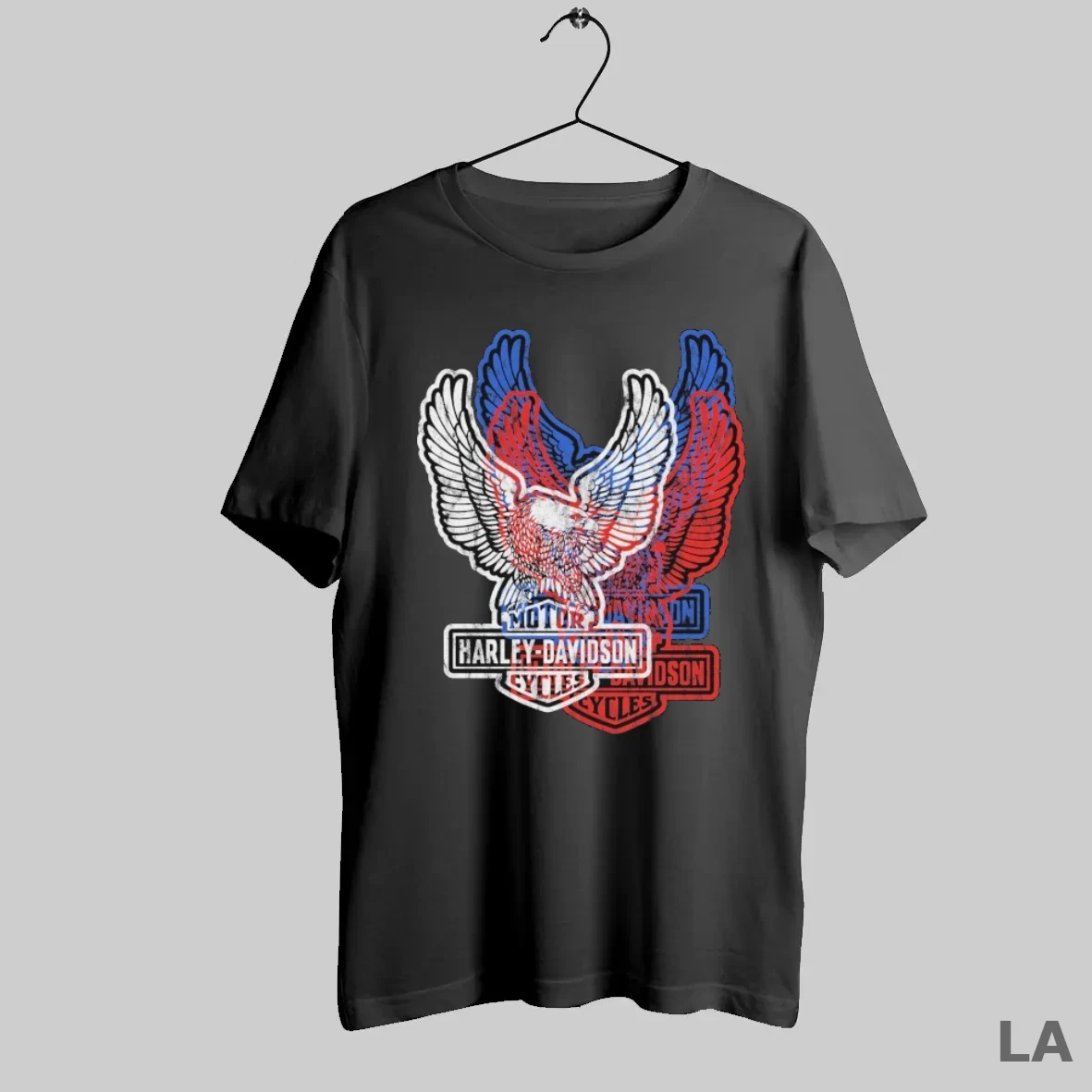 Original Harley Davidson Motor Cycles Upswept Eagle Americana Midi T Shirt