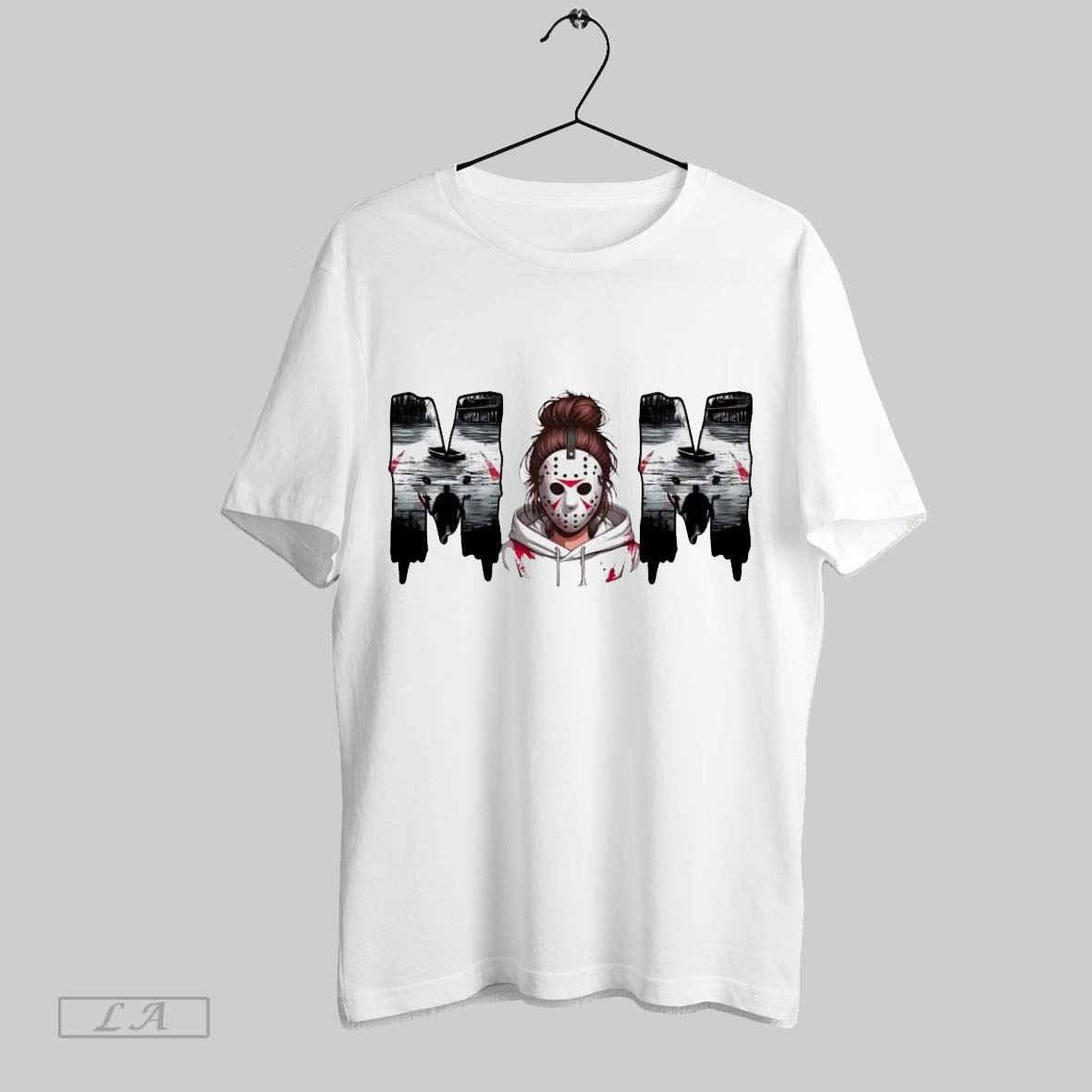 Original Horror Movies Mom Messy Bun Halloween Ladies Shirt