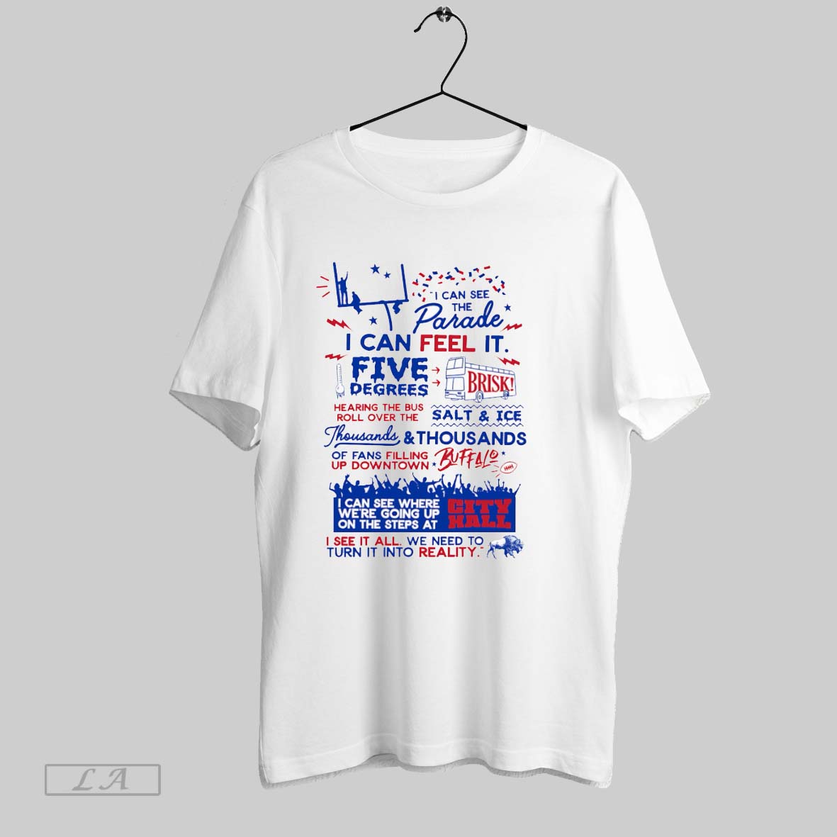 Original I Can See The Parade I Can Feel It Five Degrees White Poster Shirt