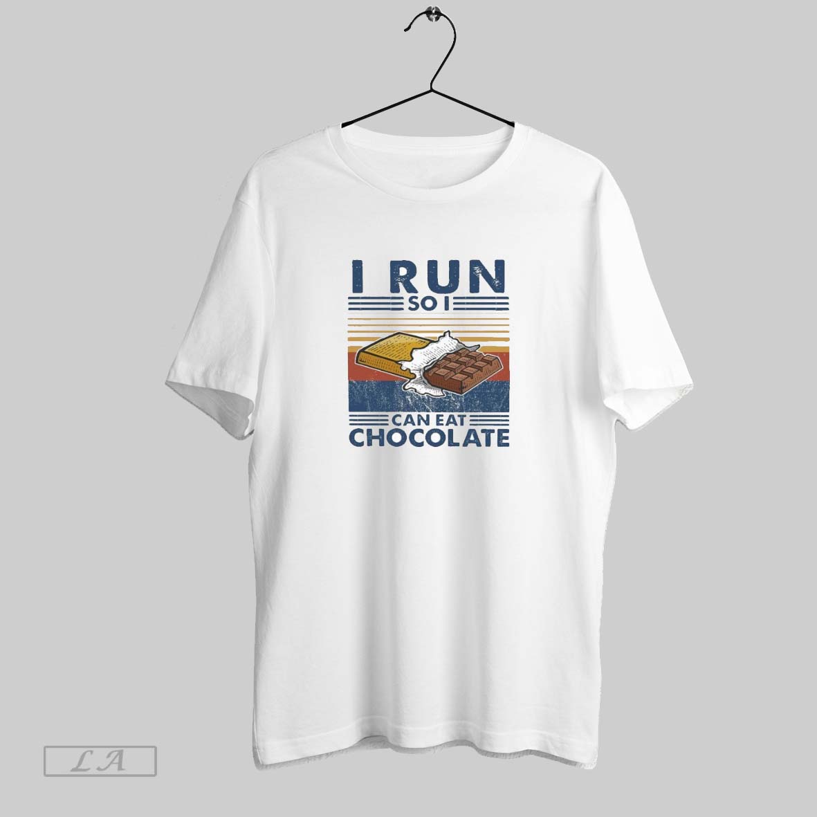 Original I Run So I Can Eat Chocolate Vintage Shirt