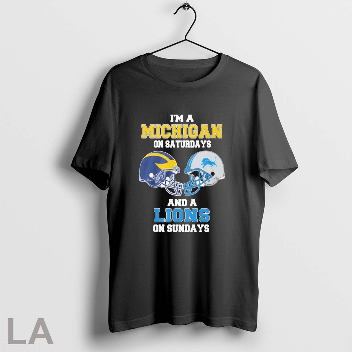 Original Im A Michigan Wolverines On Saturdays And A Detroit Lions On Sundays Helmet Shirt