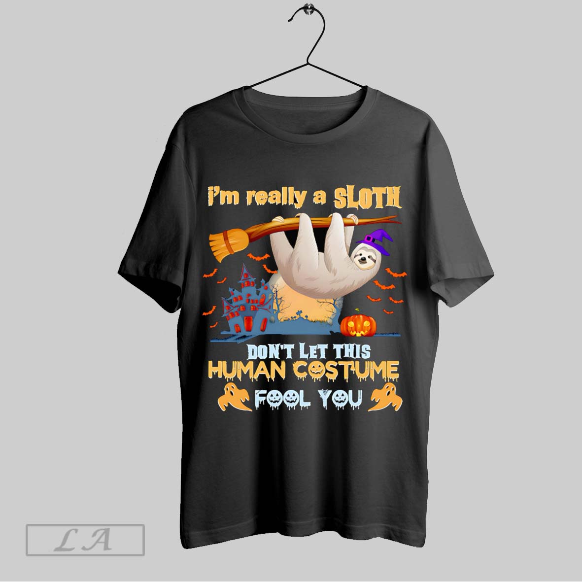 Original Im Really A Sloth Dont Let This Human Costume Fool You Halloween Shirt