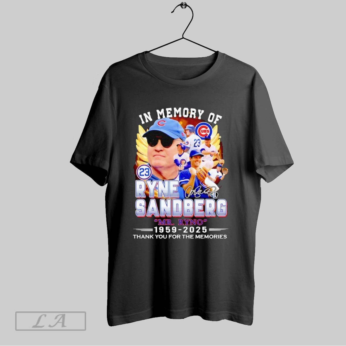 Original In Memory Of Chicago Cubs Ryne Sandberg Mr Ryno 1959 2025 Thank You For The Memories Signature Shirt