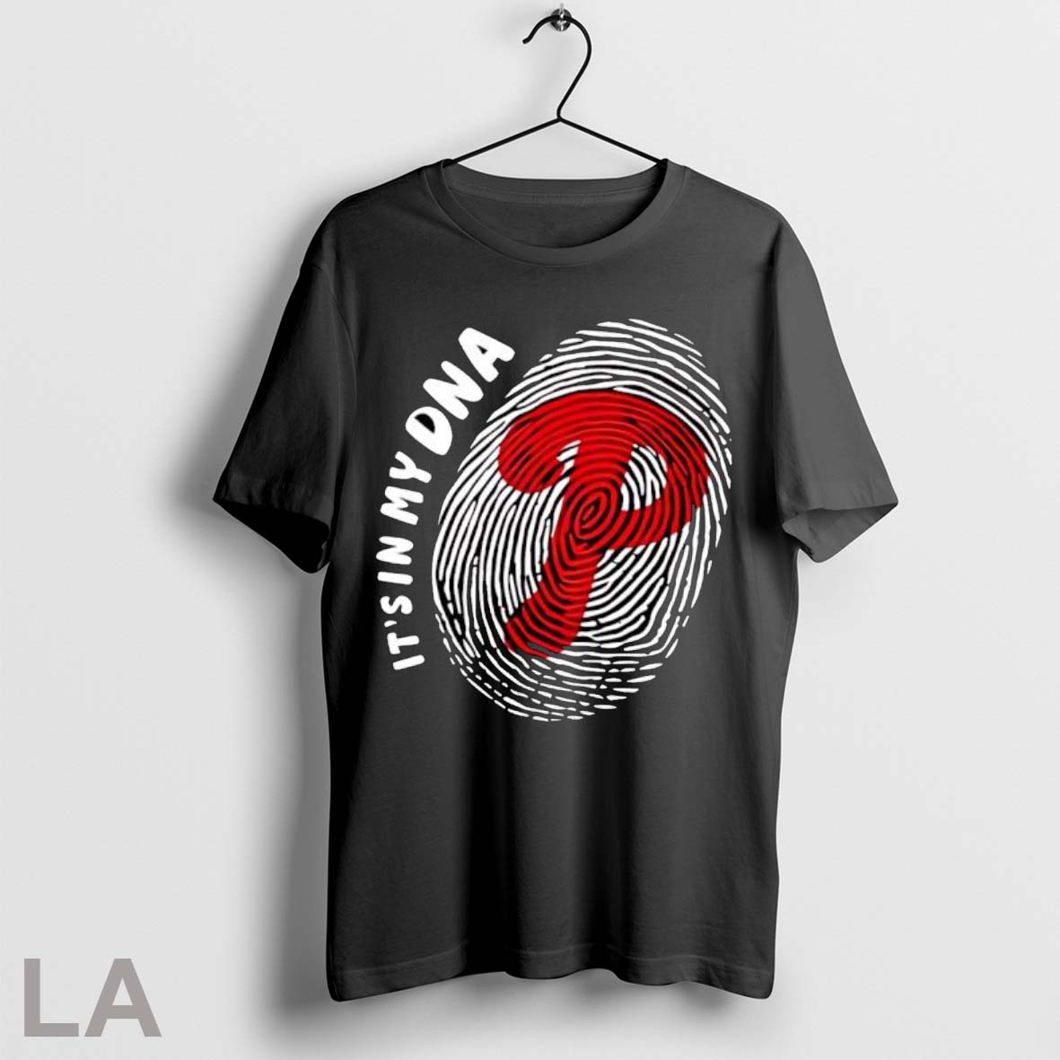 Original Its In My Dna Philadelphia Phillies P Logo Fingerprint Fan Shirt