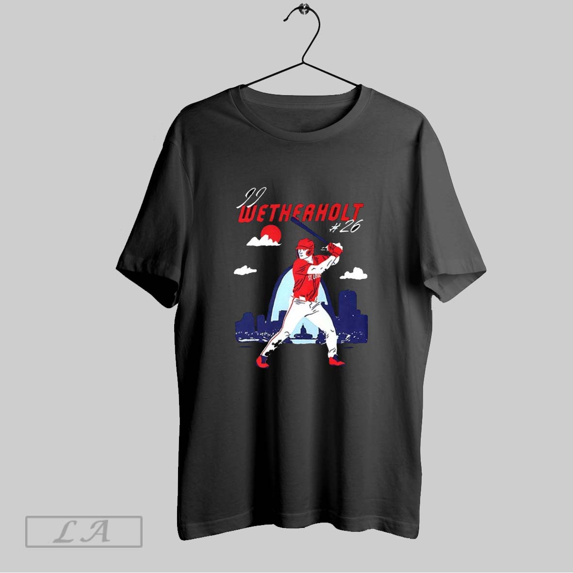 Original Jj Wetherholt St Louis Cardinals Baseball Skyline Swing Shirt