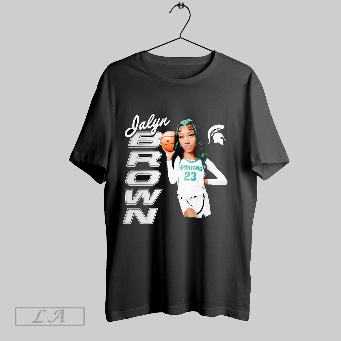 Original Jalyn Brown Big Head Caricature Michigan State Spartans Shirt