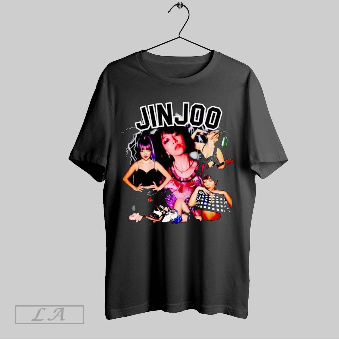 Original Jinjoo Electric Guitar Collage Graphic Shirt