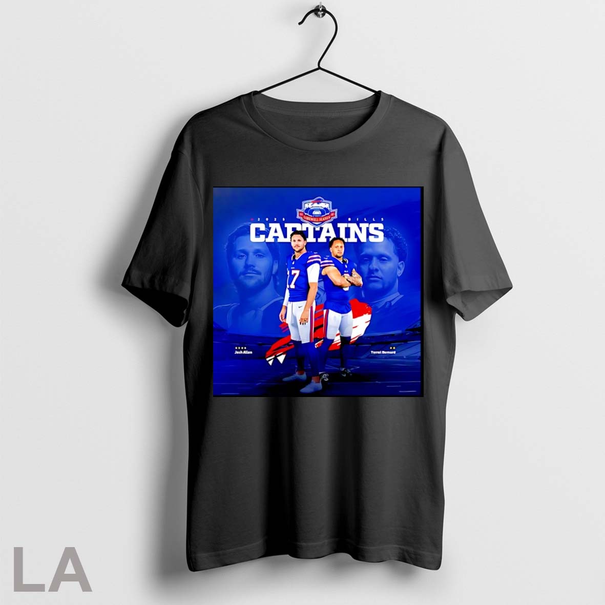 Original Josh Allen And Terrel Bernard 2025 Buffalo Bills Captains Poster Shirt