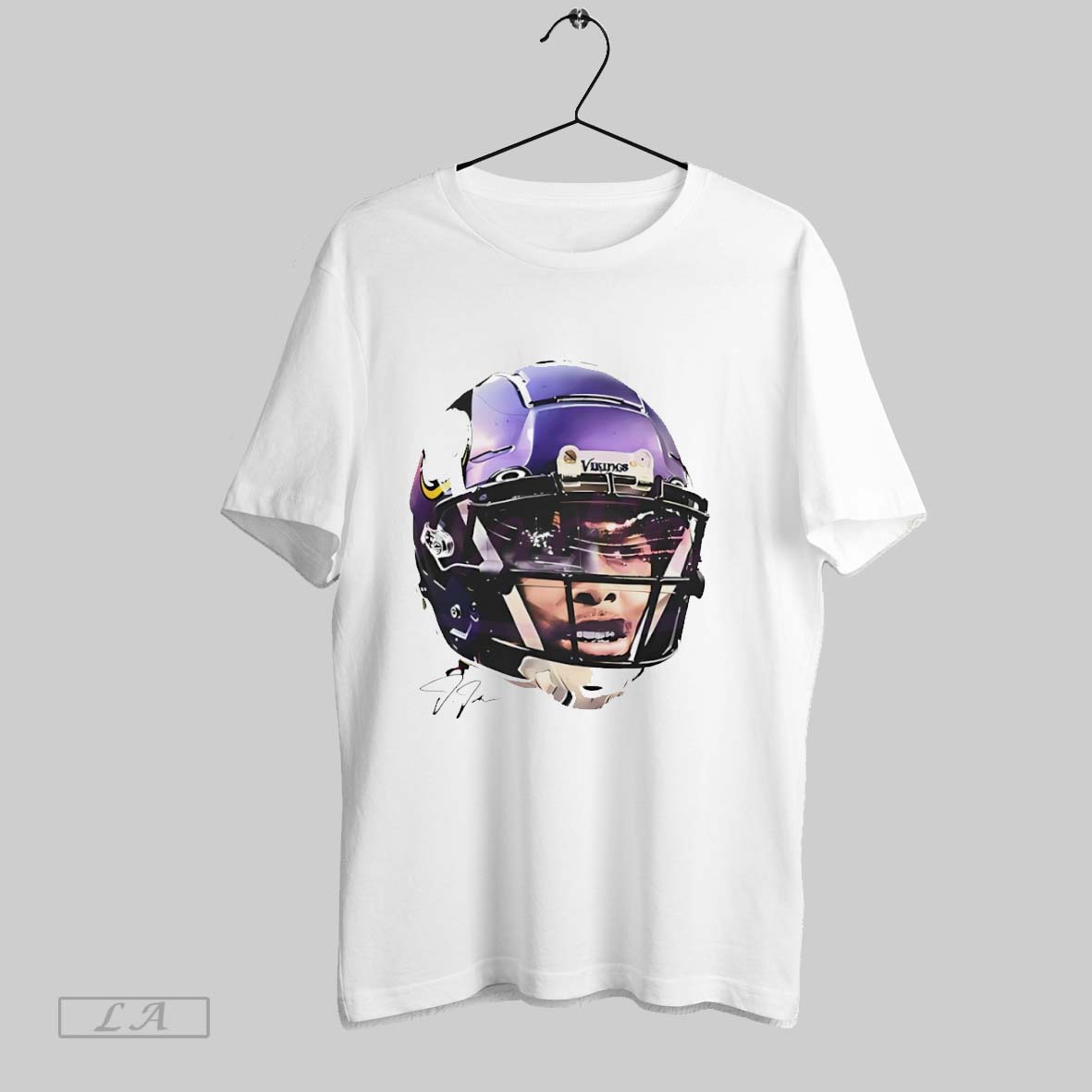 Original Justin Jefferson Minnesota Vikings Nfl Football Head Signature T Shirt