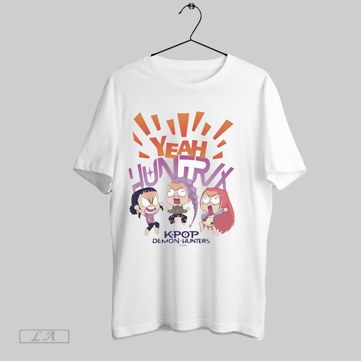 Original Kpop Demon Hunters Yeah White Poster Shirt