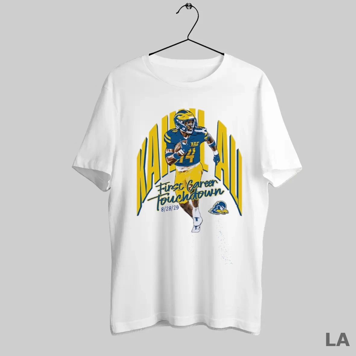 Original Kahlil Ali First Career Touchdown Delaware Blue Hens Safety Football T Shirt