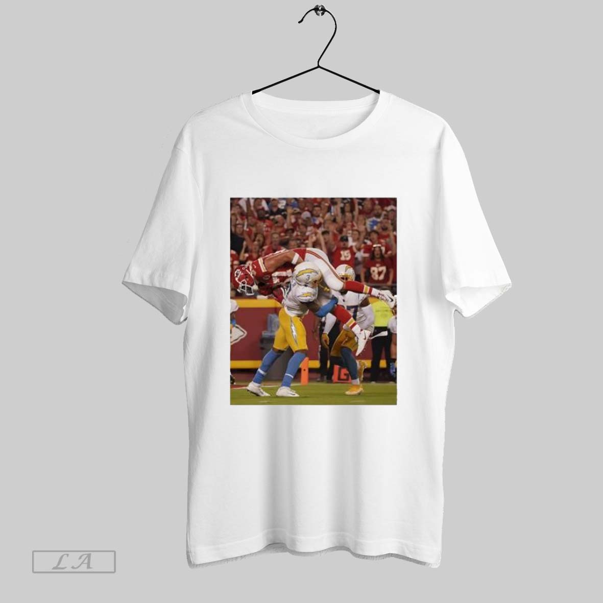 Original Kansas City Chiefs Los Angeles Chargers Football Player Tackle Shirt