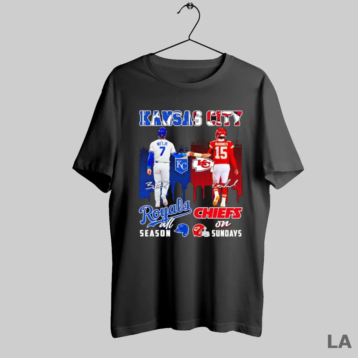 Original Kansas City Witt Jr Kansas City Royals All Season And Mahomes Kansas City Chiefs On Sunday Signatures T Shirt
