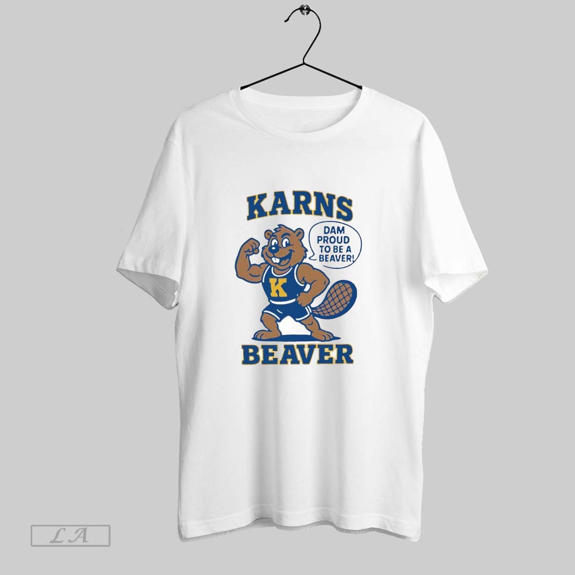 Original Karns Beavers Dam Proud To Be A Beaver Mascot White S Shirt