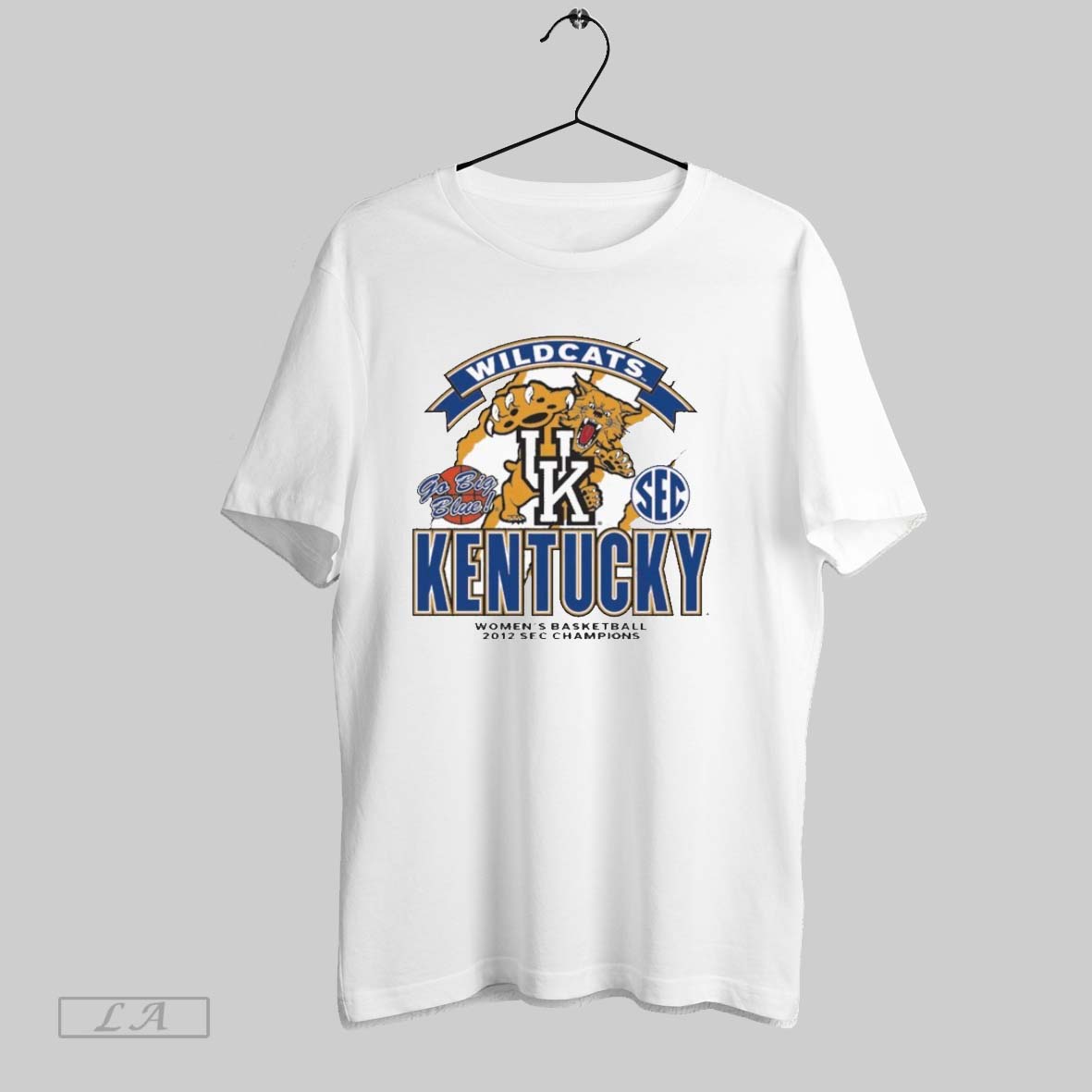 Original Kentucky Wildcats Womens Basketball 2012 Go Big Blue Sec Champions Mascot Shirt