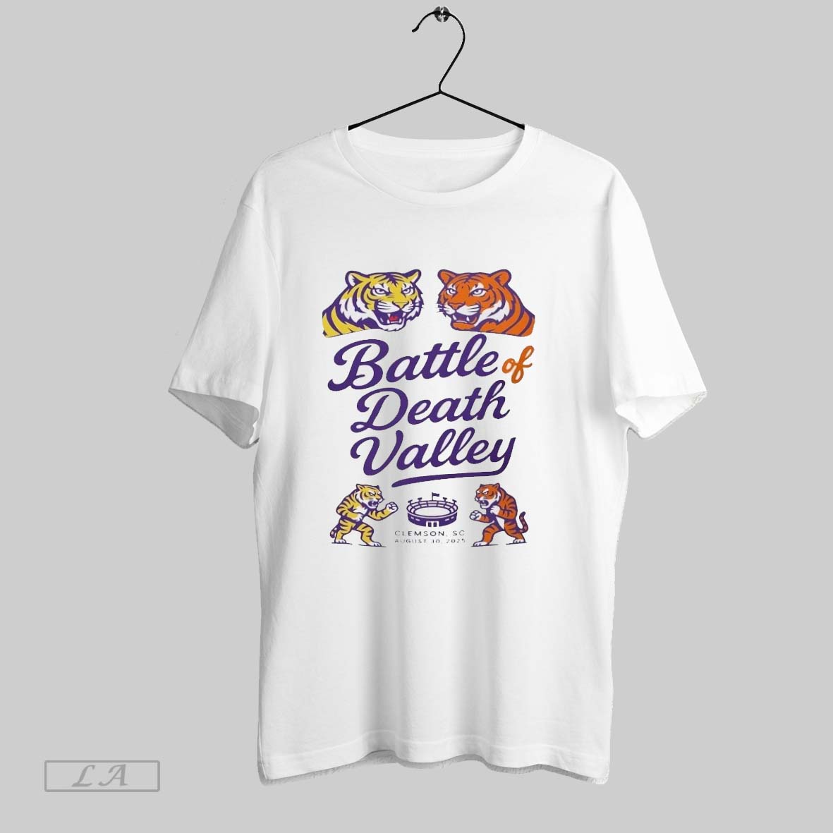 Original Lsu Vs Clemson Tigers Battle Of Death Valley 2025 Shirt