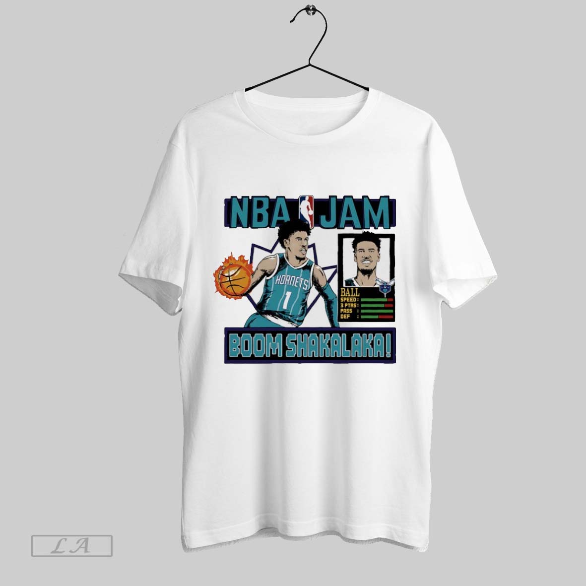Original Lamelo Ball Boom Shakalaka Charlotte Hornets Nba Jam Shirt