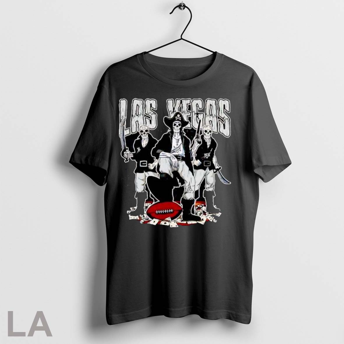 Original Las Vegas Raiders Skeleton Pirate Crew With Football Shirt