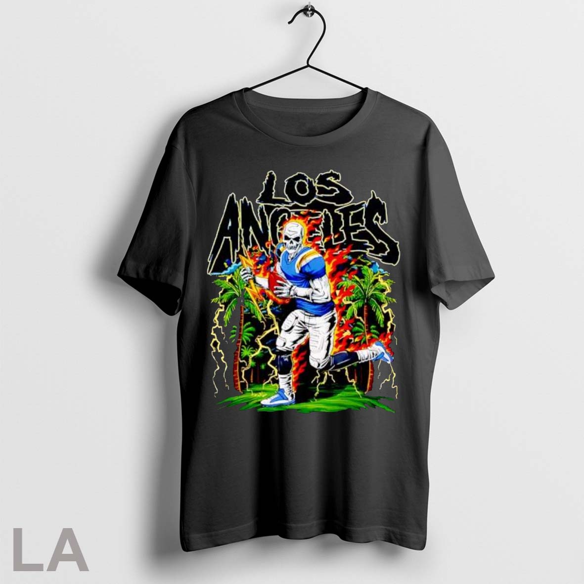 Original Los Angeles Chargers Skeleton With Lightning Bolt Shirt