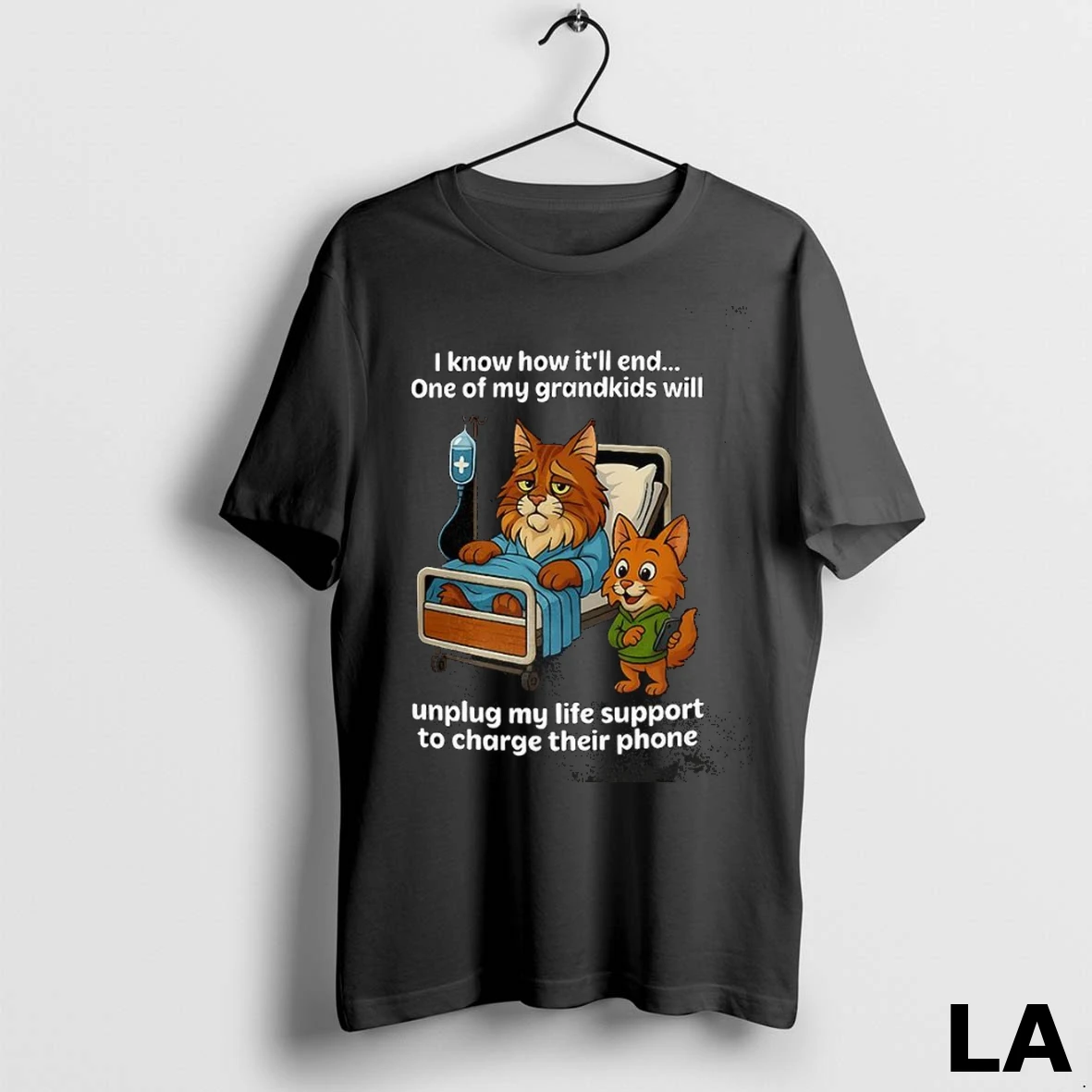 Original Maine Coon I Know How Itll End One Of My Grandkids Will Unplug My Life Support Shirt