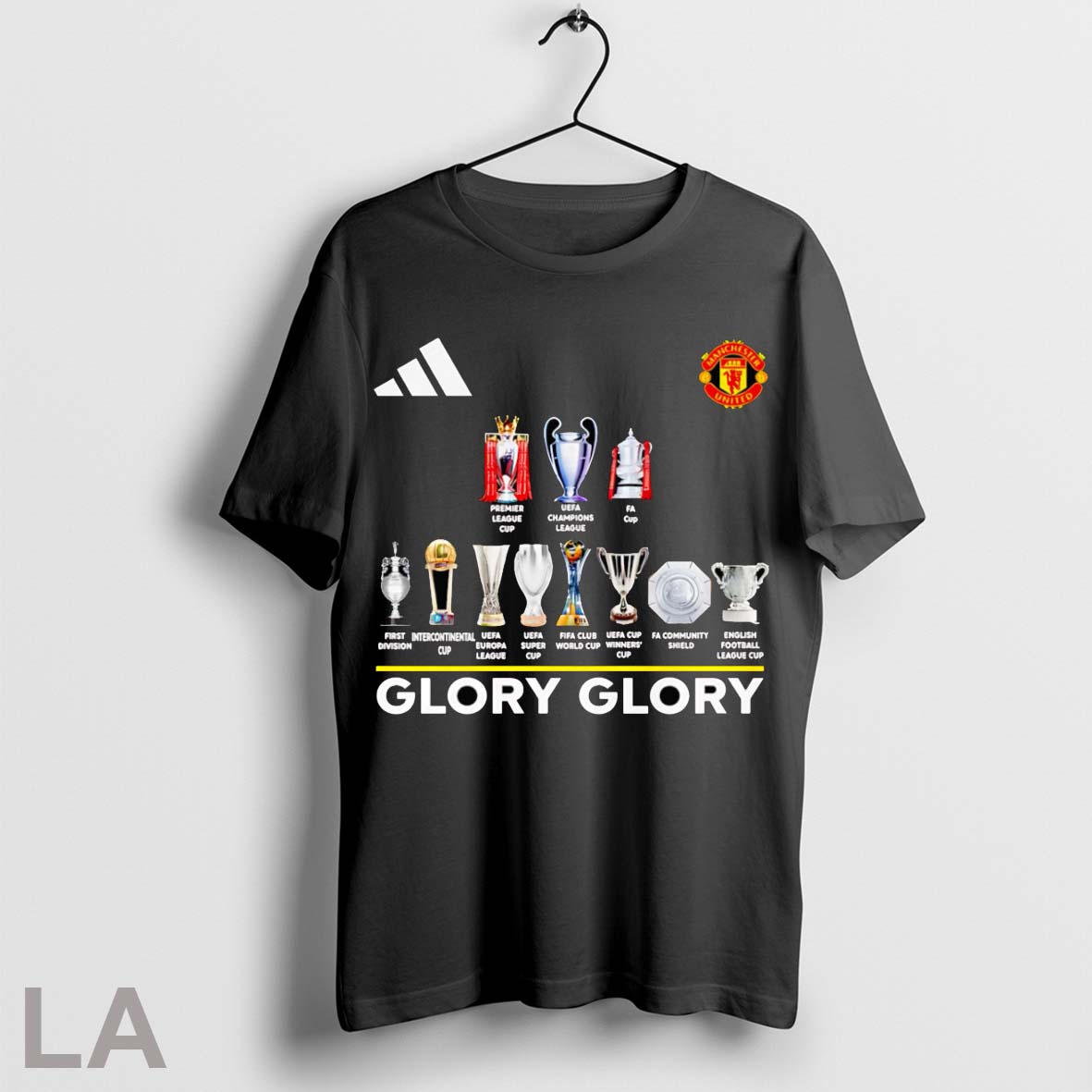 Original Manchester United Glory Glory Trophies Shirt