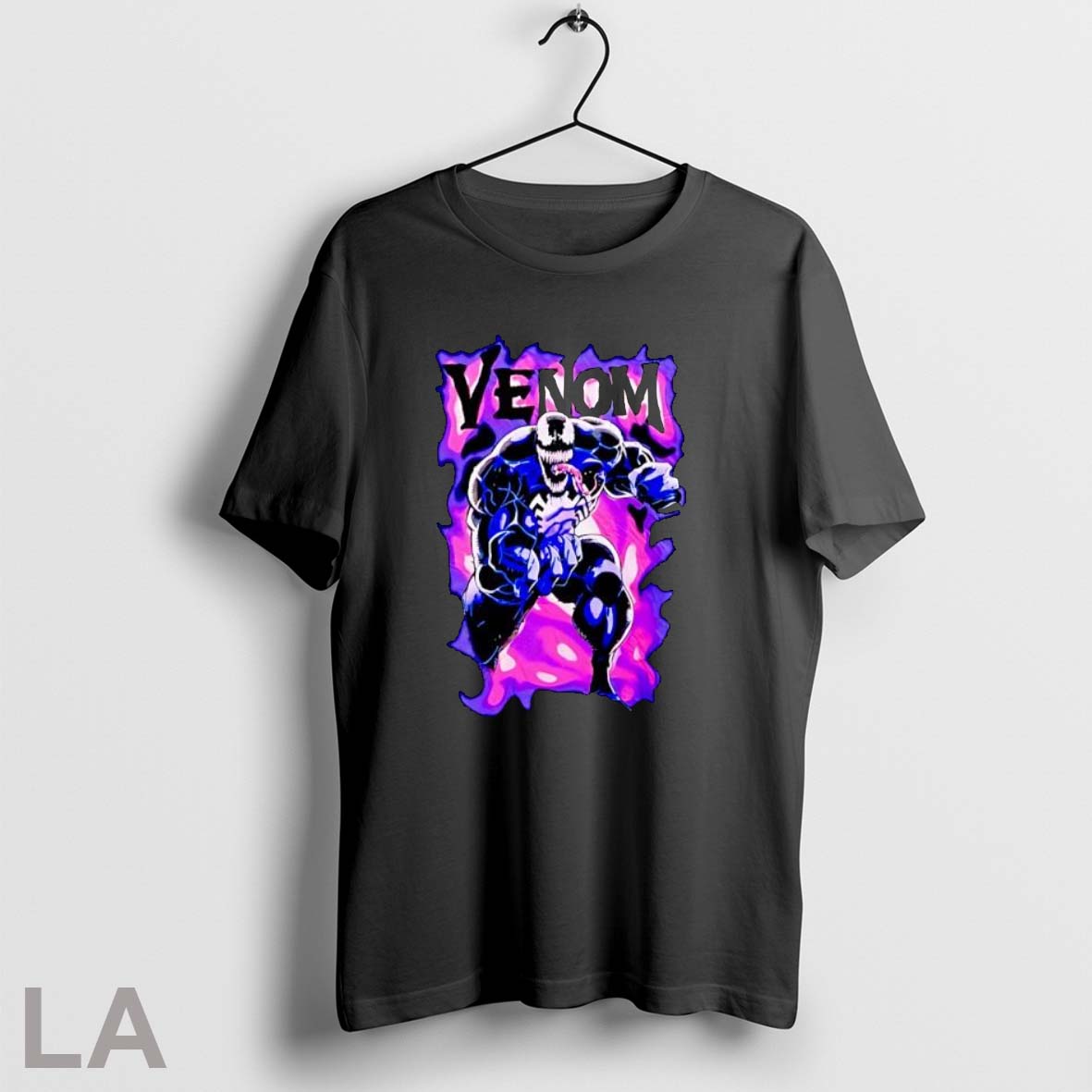 Original Marvel Comics Venom Purple And Pink Flames Shirt