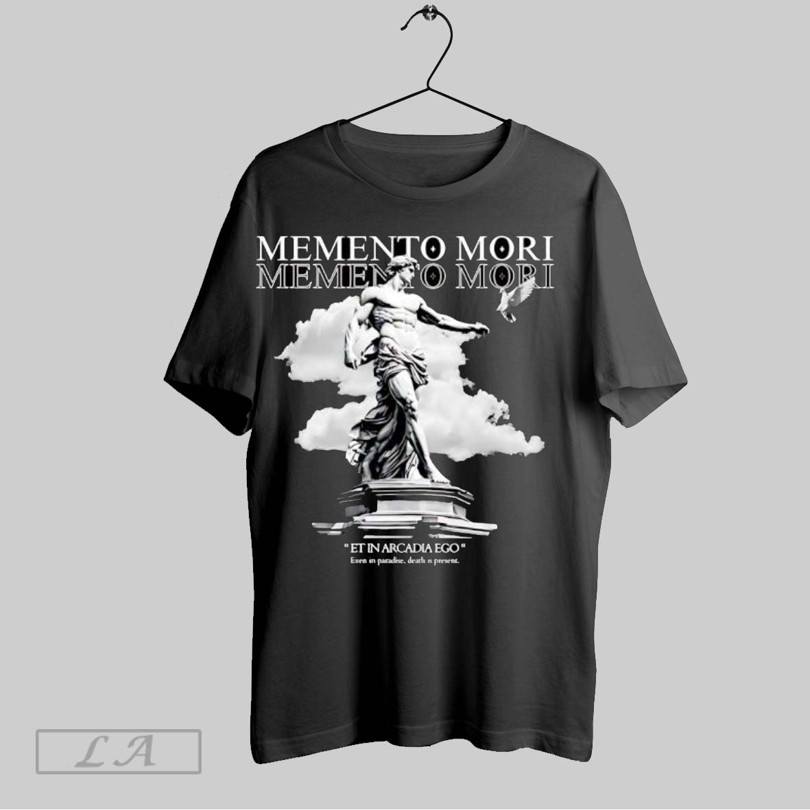 Original Memento Mori Et In Arcadia Ego Even In Paradise Death Is Present Statue Shirt