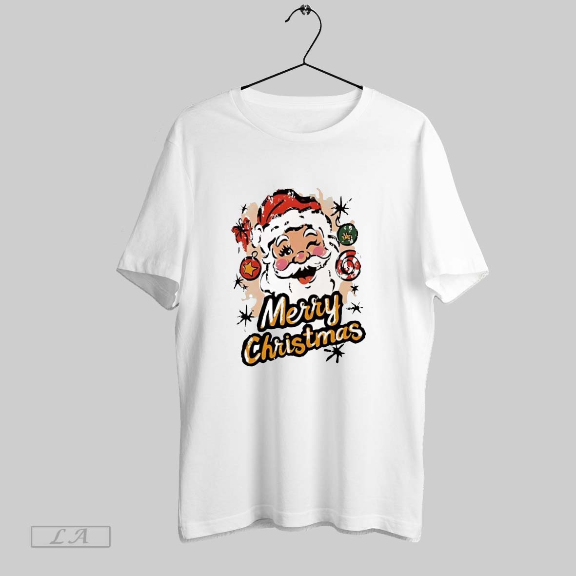 Original Merry Christmas Santa Wink Funny White S Shirt