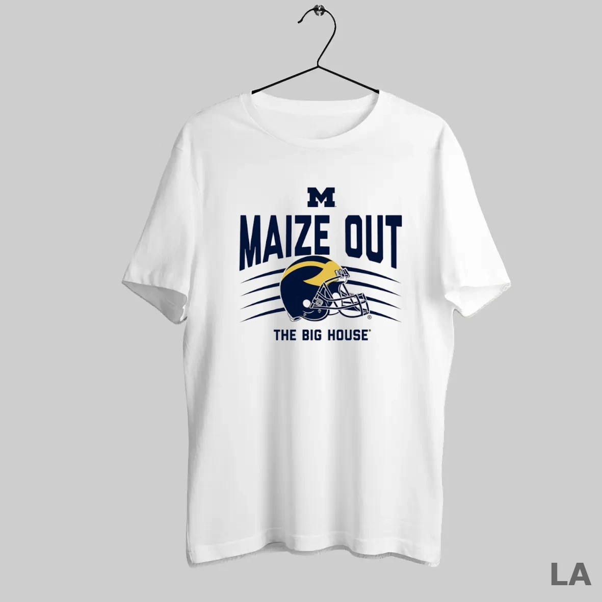 Original Michigan Wolverines Maize Out The Big House Scratch Helmet T Shirt