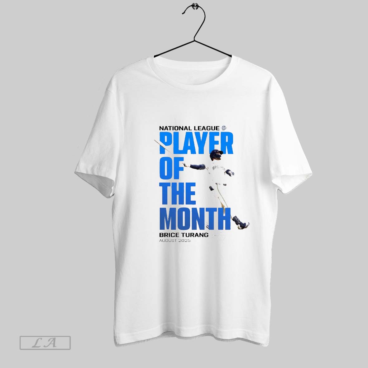 Original Milwaukee Brewers Brice Turang National League Player Of The Month August 2025 Signature Shirt