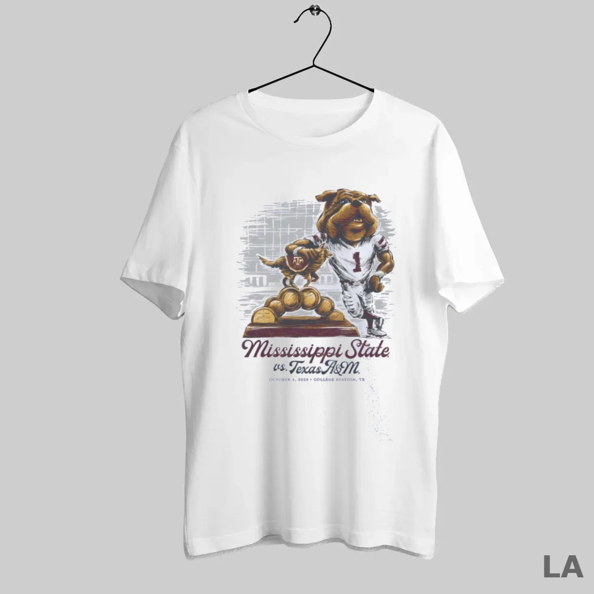 Original Mississippi State Bulldogs Vs Texas Am Aggies Game Day 2025 T Shirt