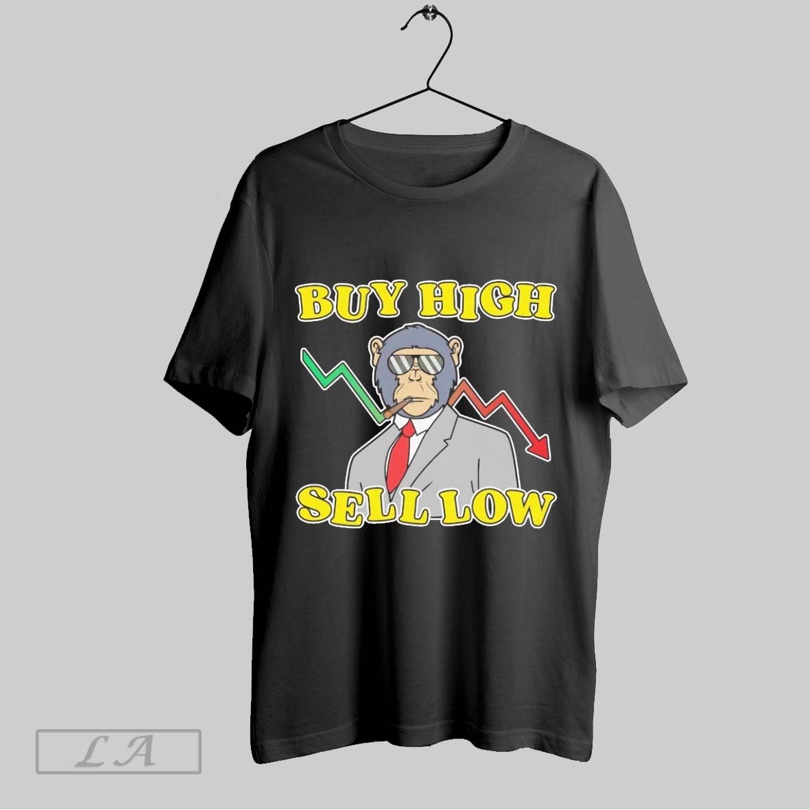 Original Monkey Crypto Buy High Sell Low Shirt
