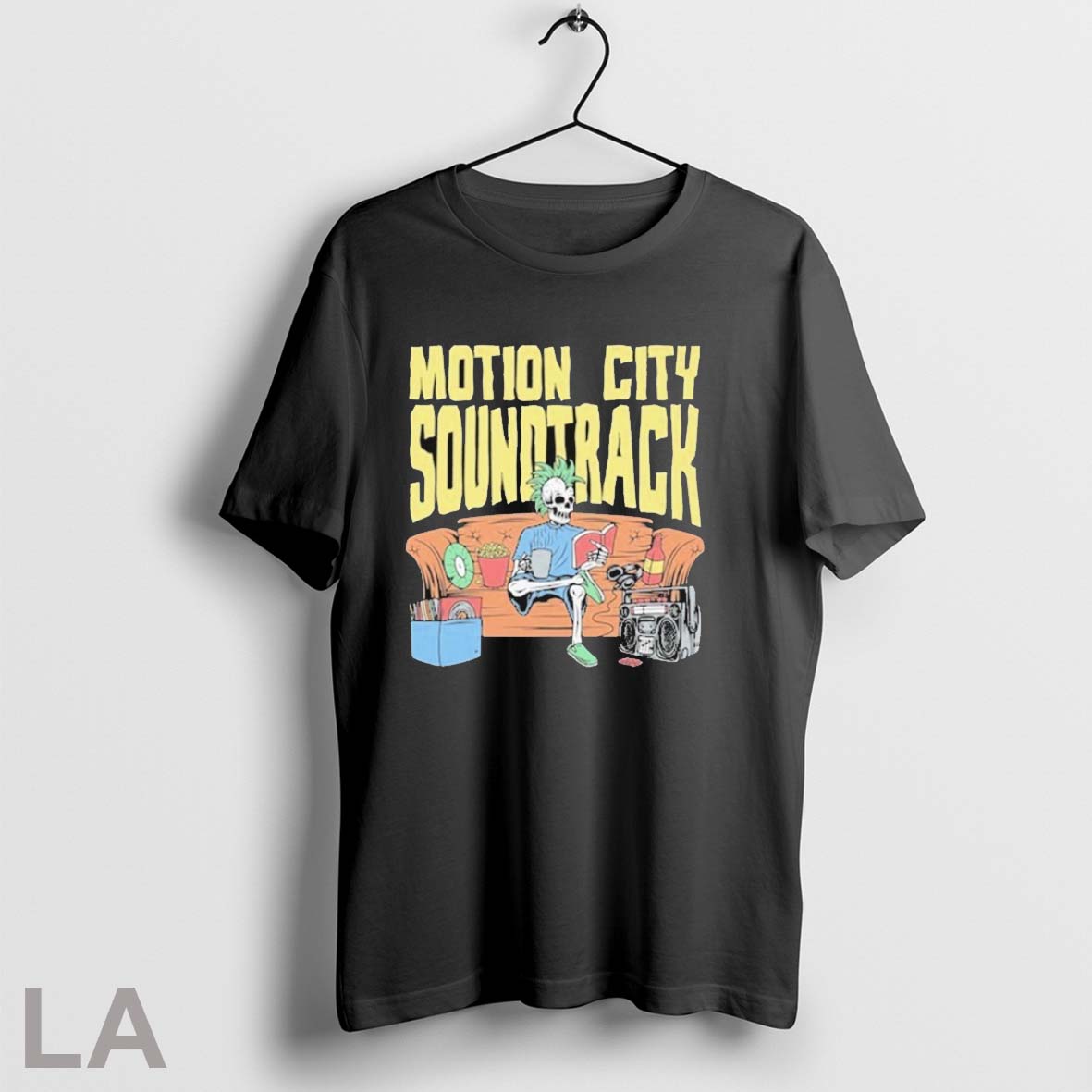Original Motion City Soundtrack Living Skeleton Sofa Shirt