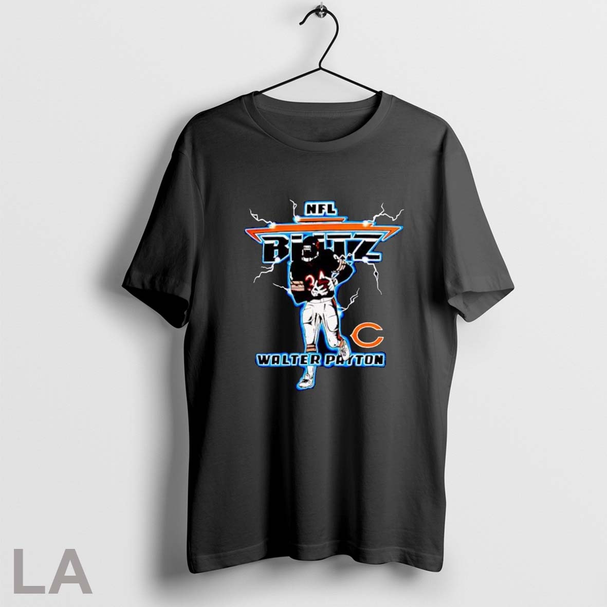 Original Nfl Blitz Walter Payton Chicago Bears Football Lightning Graphic Shirt