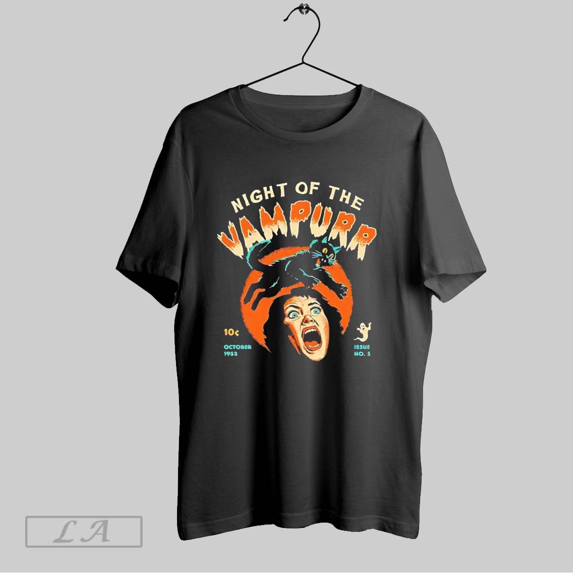 Original Night Of The Vampurr Black Cat Halloween Shirt