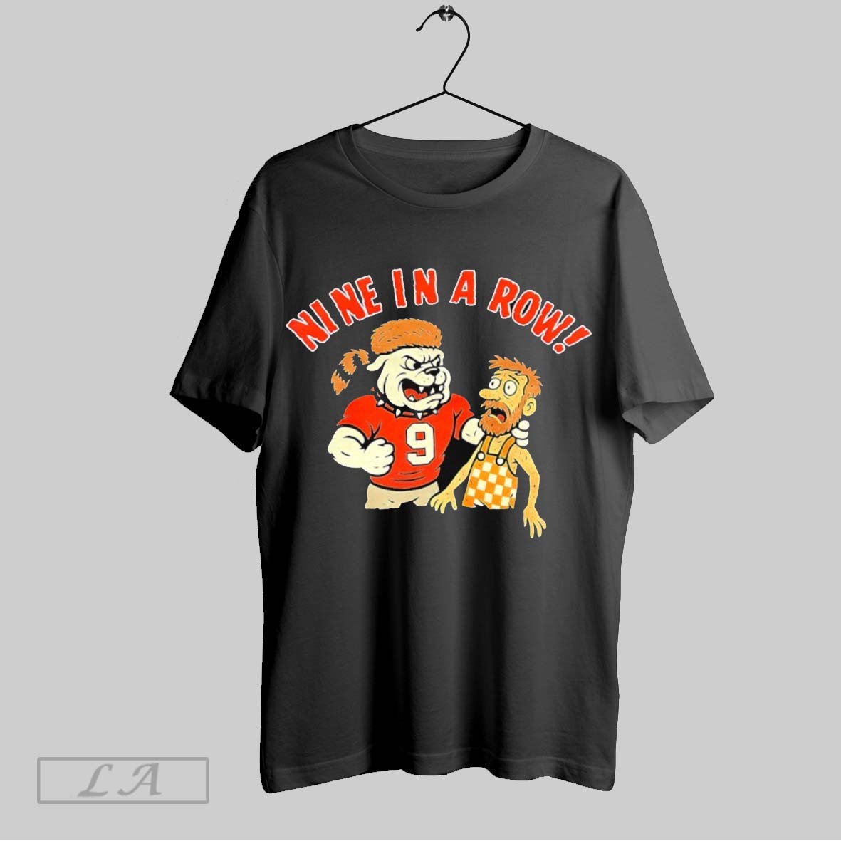 Original Nine In A Are Row Georgia Bulldog Vs Tennessee Volunteers Shirt