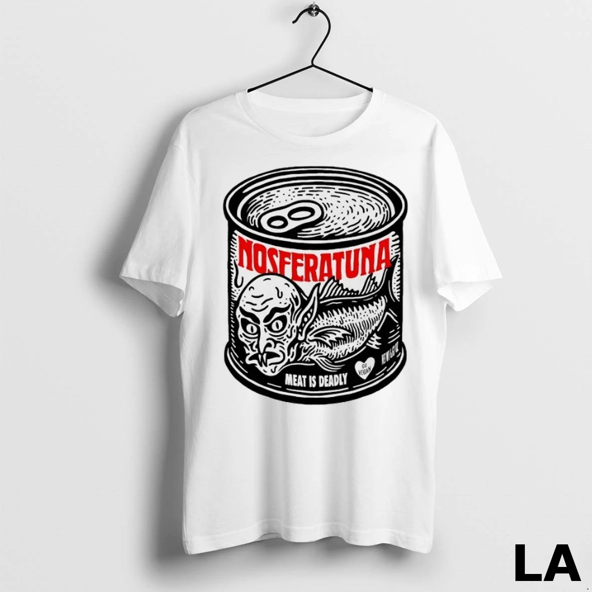 Original Nosferatu Tuna Nosferatuna Can Meat Is Deadly Go Vegan Shirt