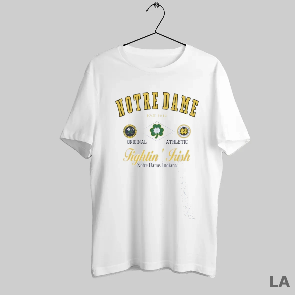 Original Notre Dame Fighting Irish Indiana Est 1812 Athletic Logo T Shirt