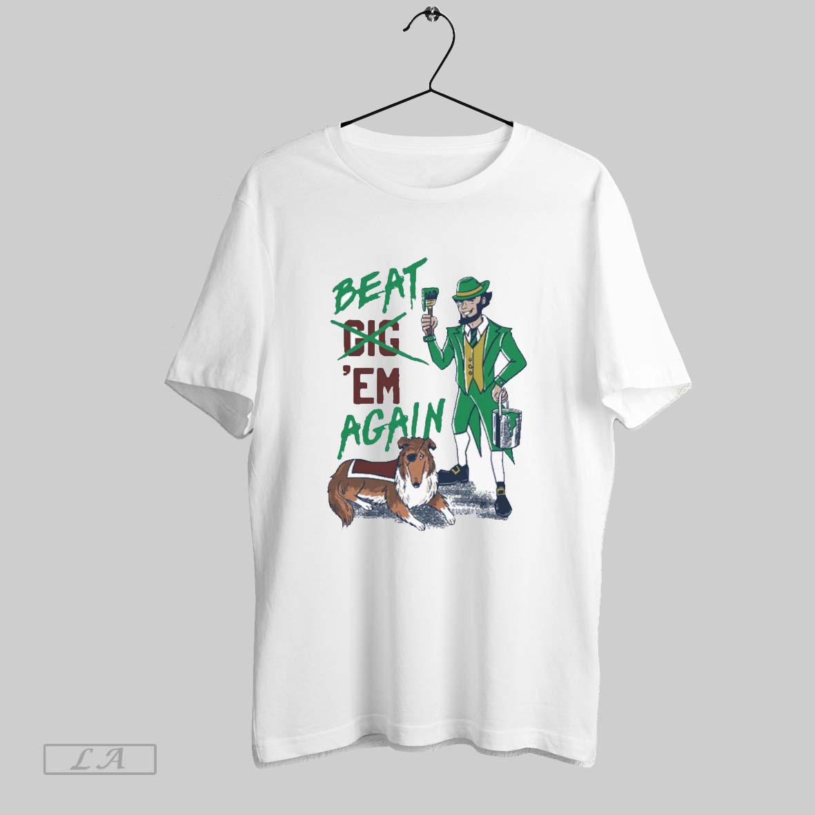 Original Notre Dame Fighting Irish Vs Texas Am Aggies Beat Em Again Mascots Shirt