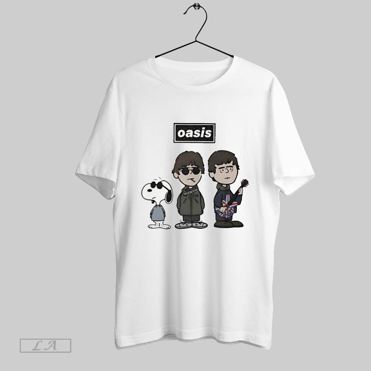 Original Oasis Band With Snoopy Graphic Shirt